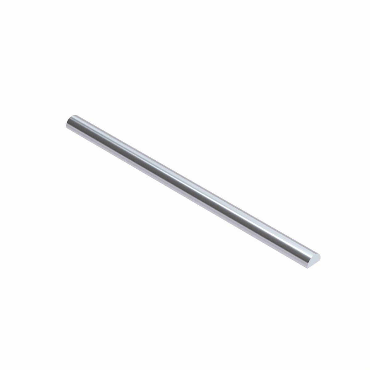 System Plast Half Round Rod: 0.63"W X 0.32"H X 120"L Stainless Steel - VG-S58HR-10