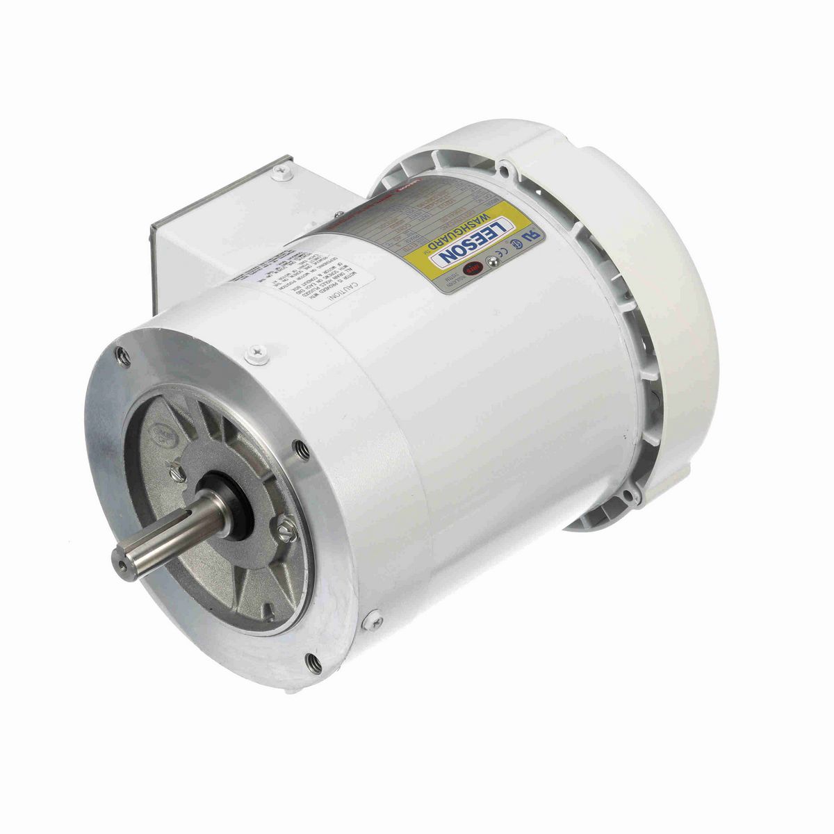LEESON White Duck™ General Purpose Motor, 0.50 & 0.33 HP, 3 Ph, 60 & 50 Hz, 230/460 & 190/380 V, 1800 & 1500 RPM, 56C Frame, TEFC - 116644.00