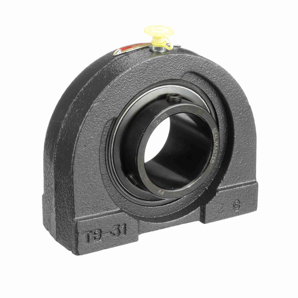 Sealmaster Mounted Cast Iron Tapped Base Pillow Block Ball Bearing - 52100 Bearing Steel, Black Oxided - Setscrew Lock - TB-31