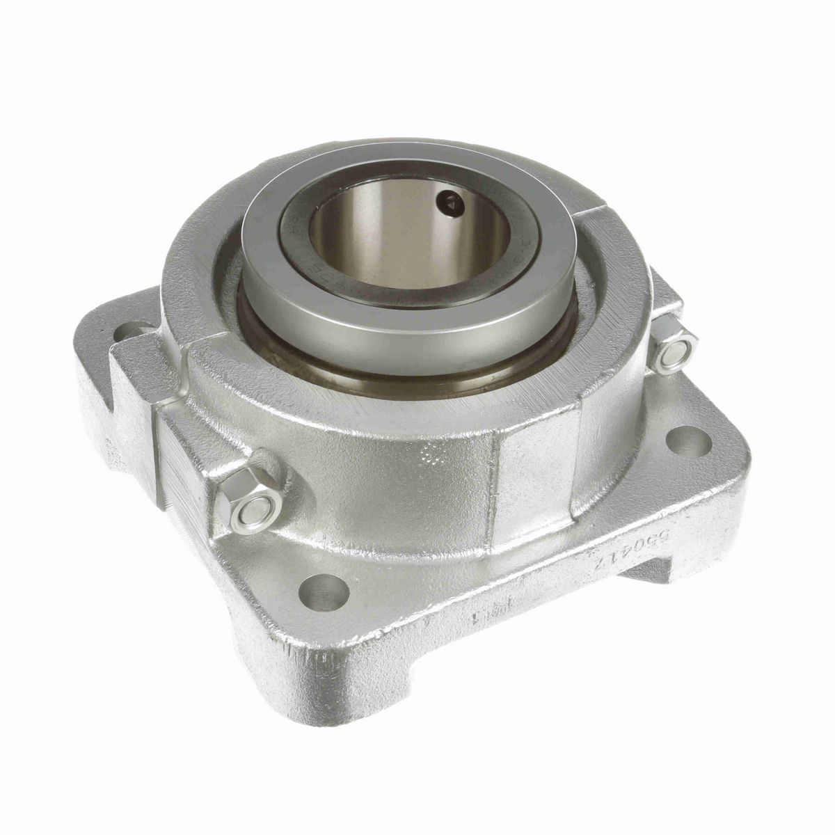 Sealmaster Mounted Flouropolymer Coated Cast Iron Four Bolt Flange Tapered Roller - 52100 Bearing Steel - Double Collar Mount Lock - Corrosion Resistant - RFB 303C CR