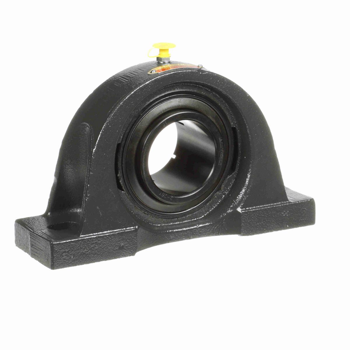 Sealmaster Mounted Cast Iron Two Bolt Pillow Block Ball Bearing - 52100 Bearing Steel, Black Oxided - Concentric Lock - NP-38T