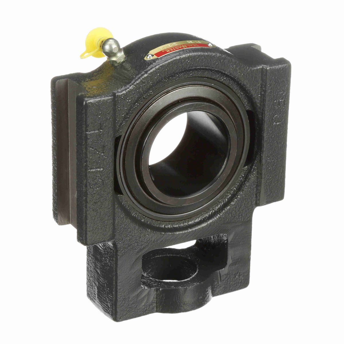 Sealmaster Mounted Cast Iron Wide Slot Take Up Ball Bearing - 52100 Bearing Steel, Black Oxided - Setscrew Lock - ST-35