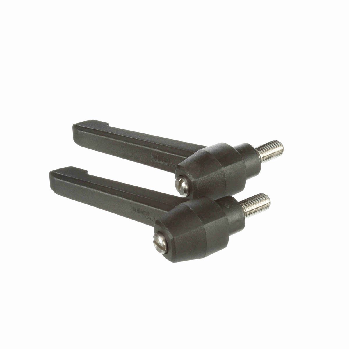 System Plast Ratchet Handle (Male); Thread: M10 x 1.5, Handle Length: 3.13-in Stud Length: 0.79-in, Color: Black - RH-30-BK-MSM10-20