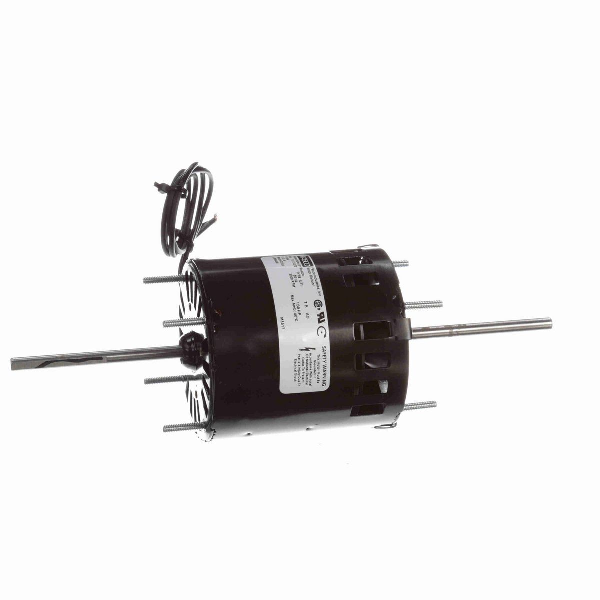FASCO Fan and Blower Motor, 1/30 HP, 1 Ph, 60 Hz, 115 V, 3000 RPM, 1 Speed, 3.3" Diameter, OAO - D209