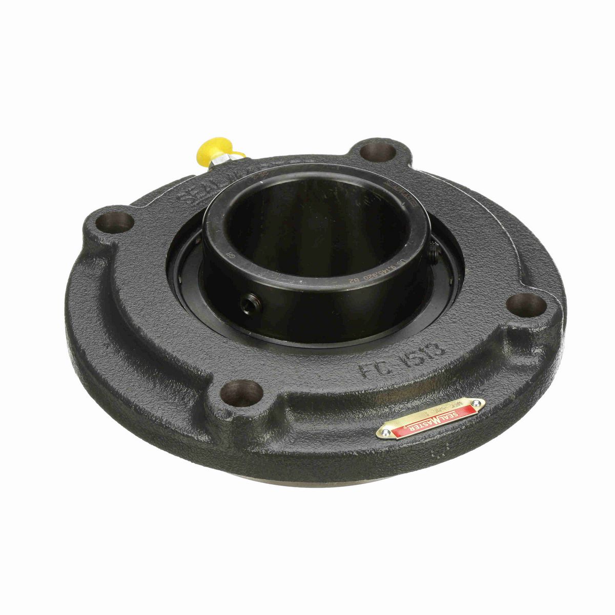 Sealmaster Mounted Cast Iron Flange Cartridge Ball Bearing - 52100 Bearing Steel, Black Oxided - Setscrew Lock - MFC-48C