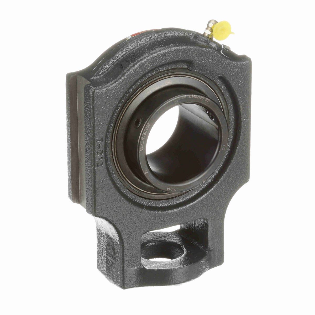 Sealmaster Mounted Cast Iron Wide Slot Take Up Ball Bearing - 52100 Bearing Steel, Black Oxided - Setscrew Lock - ST-46