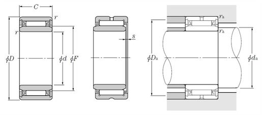 Игольчатый подшипник с массивными кольцами с внутренним кольцом NTN NK8/16+1R5X8X16