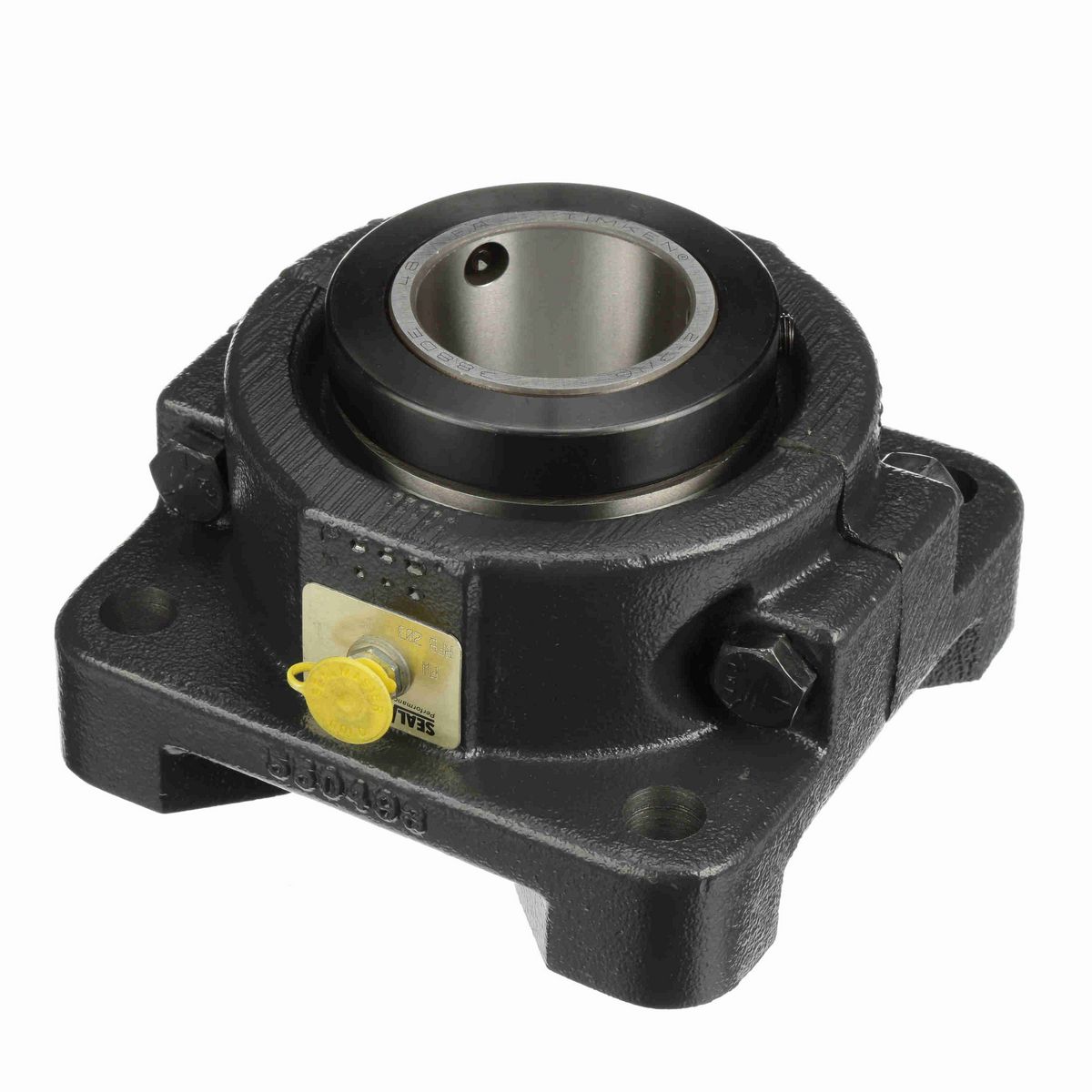 Sealmaster Mounted Cast Iron Four Bolt Flange Tapered Roller - 52100 Bearing Steel - Double Collar Mount Lock - RFB 203