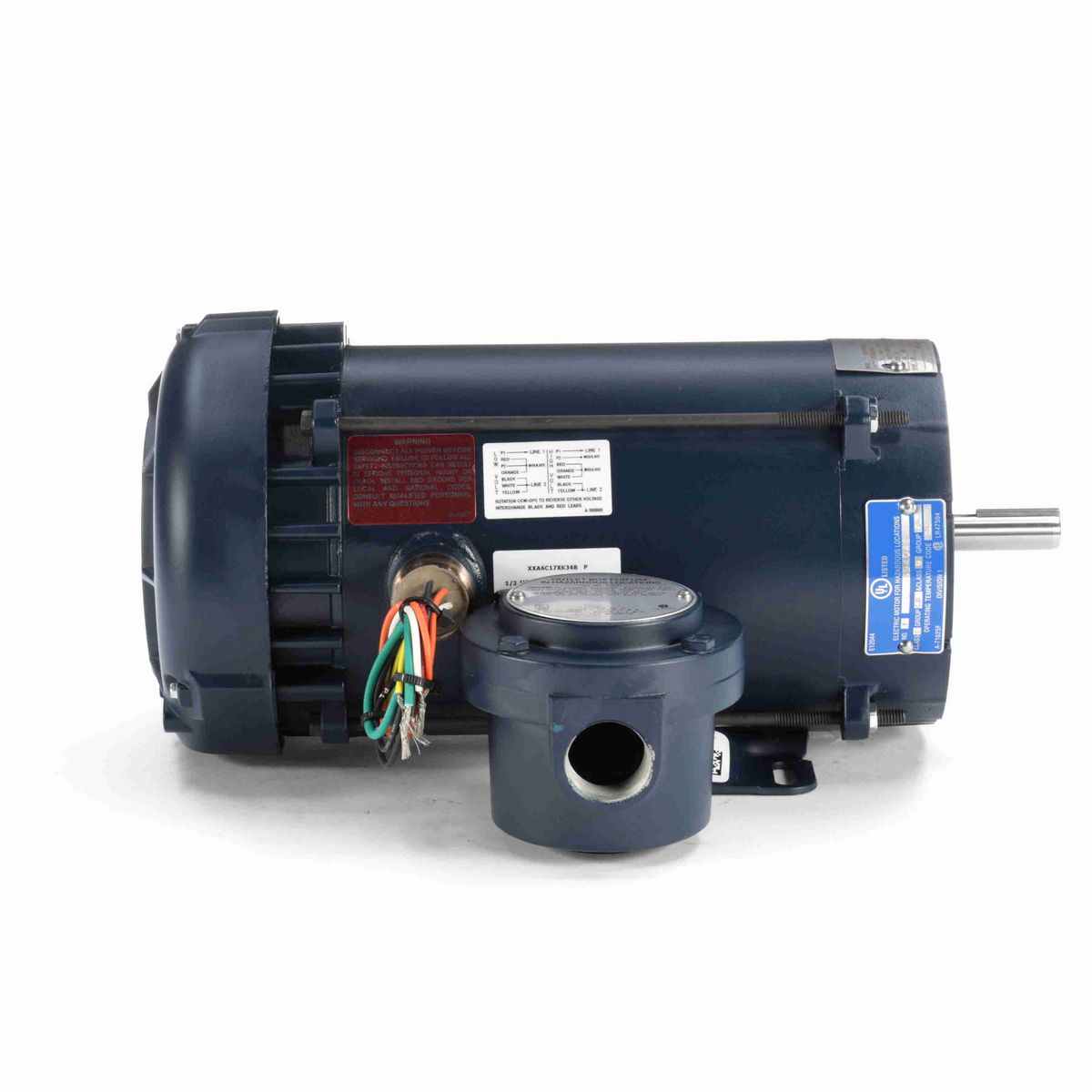 LEESON Explosion Proof Motor, 0.50 HP, 1 Ph, 60 Hz, 115/208-230 V, 1200 RPM, 56C Frame, EPFC - 116610.00