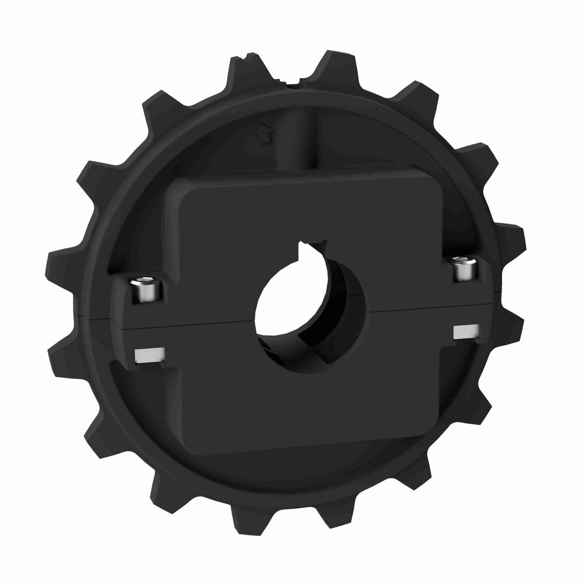 Rexnord 7950 Series Split Molded Nylon Sprocket with 16 Teeth and 40mm Round Shaft-Ready Bore with Keyway - 614-169-5