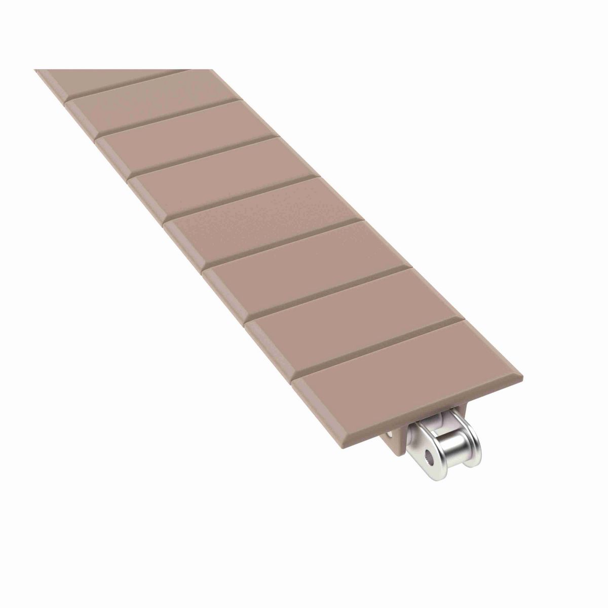 Rexnord 845 Straight Running Solid Top, Material: Tan Low Friction, Width: 2in, Pitch: 1in - 81405863