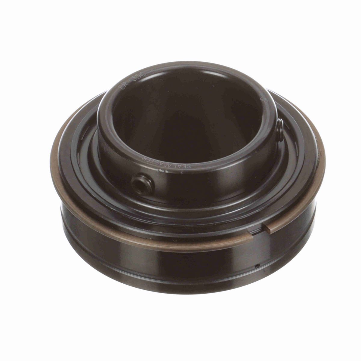 Sealmaster Mounted Insert Only Ball Bearing - 52100 Bearing Steel, Black Oxided - Setscrew Lock - ER-35C