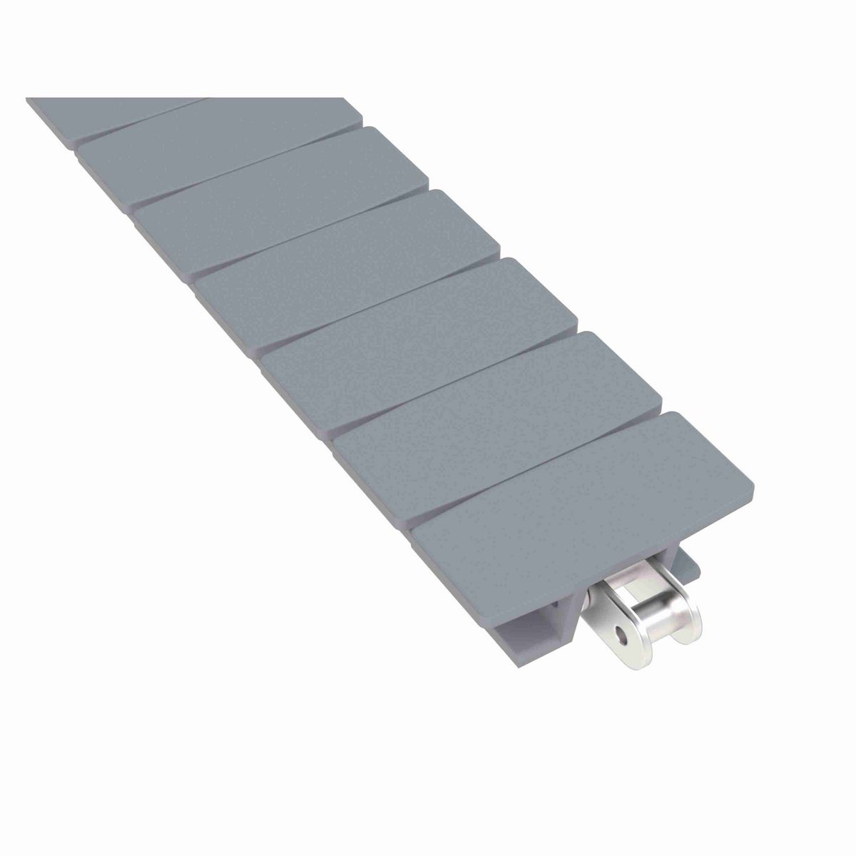 Rexnord 1873TAB Side-flexing Solid Top, Material: Silver Platinum Series, Width: 3.25in, Pitch: 1.5in - 81430842