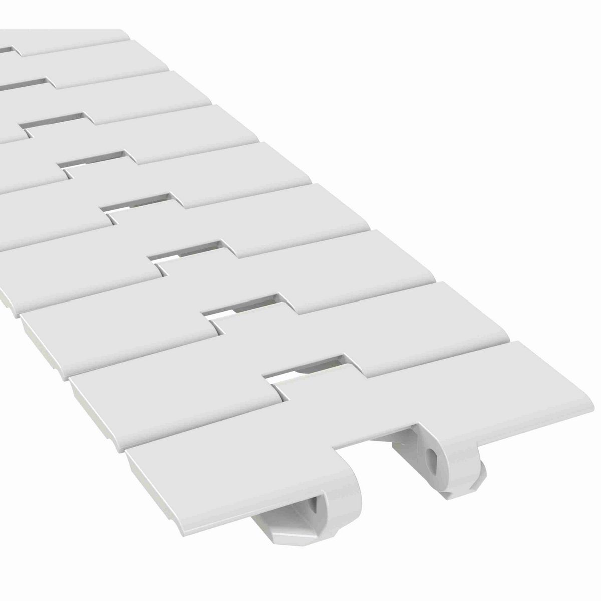 Rexnord 880TAB Side-flexing Solid Top, Material: Silver Platinum Series, Width: 4.5in, Pitch: 1.5in - 81429452