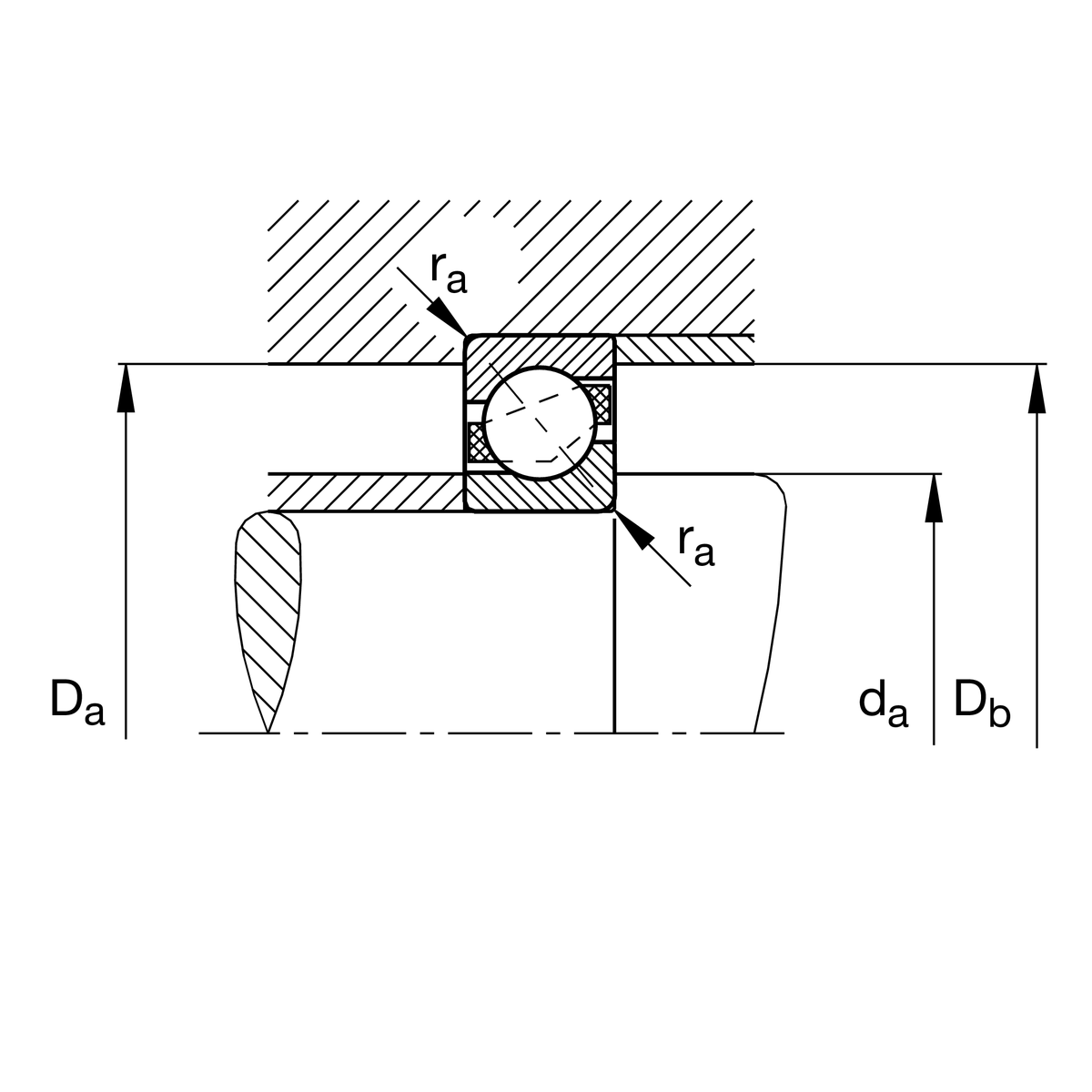 Радиально-упорный шарикоподшипник INA 71815-TN