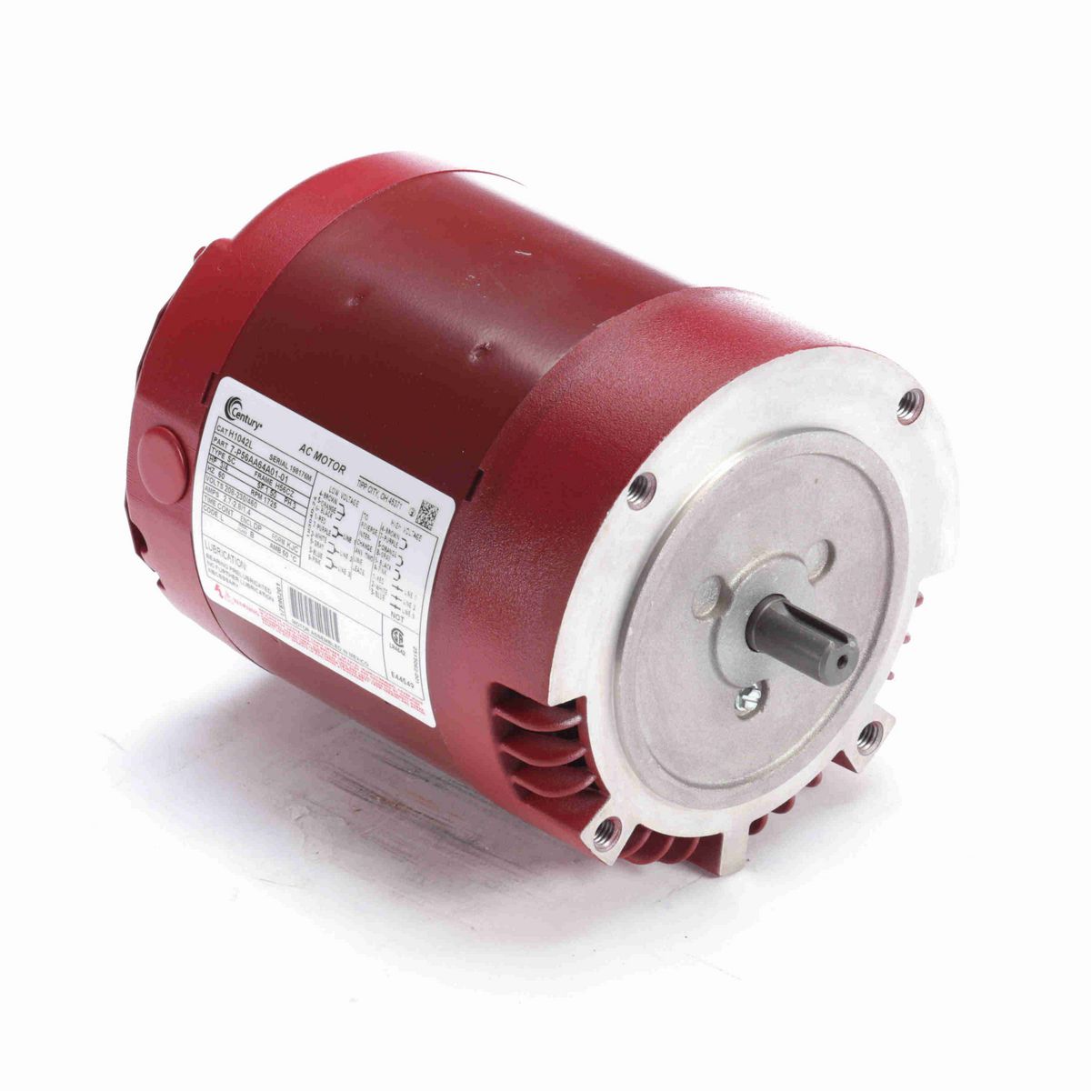 Century Circulator Pump Motor, 3/4 HP, 3 Ph, 60 Hz, 208-230/460 V, 1800 RPM, H56CZ Frame, DP - H1042L