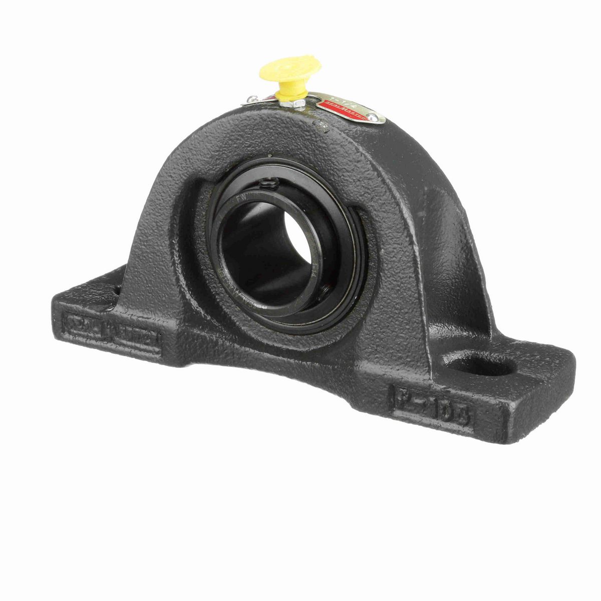 Sealmaster Mounted Cast Iron Two Bolt Pillow Block Ball Bearing - 52100 Bearing Steel, Black Oxided - Setscrew Lock - NP-20R