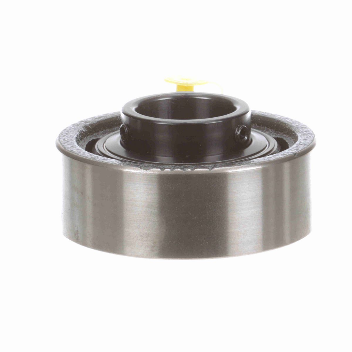 Sealmaster Mounted Cast Iron Cylindrical Cartridge Ball Bearing - 52100 Bearing Steel, Black Oxided - Setscrew Lock - SC-208