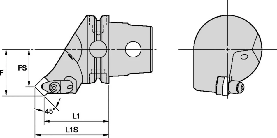 D-Clamping Kennametal DSSN 45° - KM40TS Cutting Units - Kenclamp [3950748]