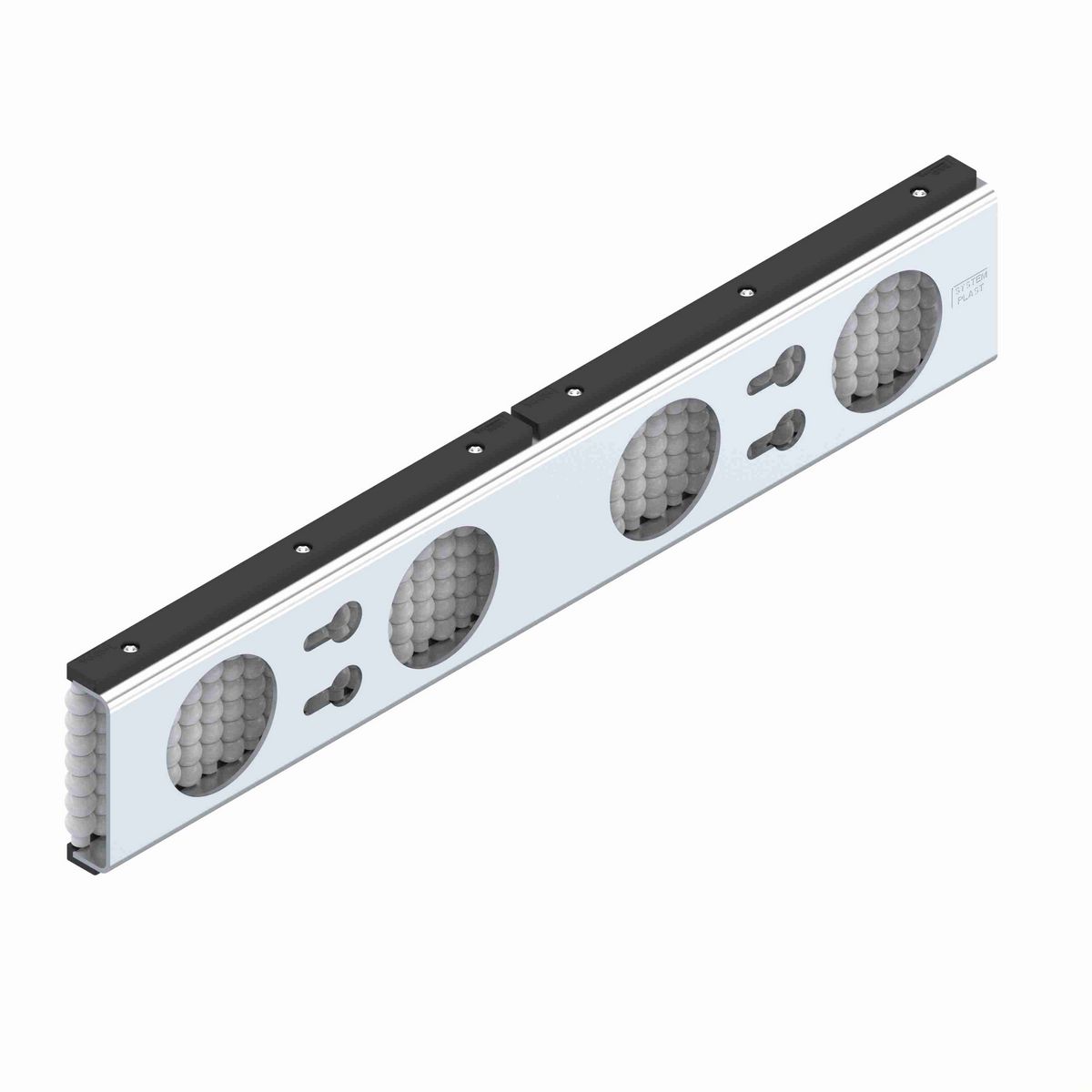 System Plast Beadwall: 1.4"W X 4.61"H X 96"L Beige Galvanized Steel - VG-684-PL-4-08