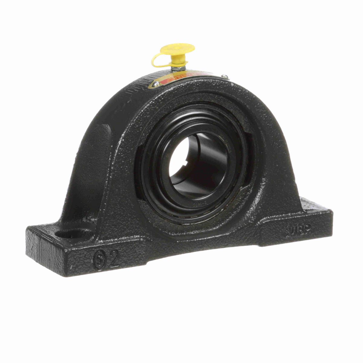 Sealmaster Mounted Cast Iron Two Bolt Pillow Block Ball Bearing - 52100 Bearing Steel, Black Oxided - Concentric Lock - NP-22TC