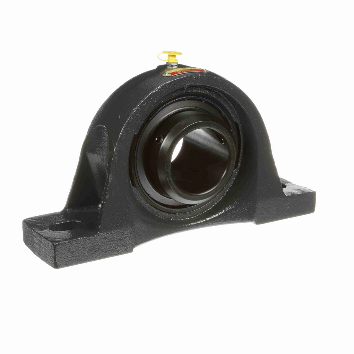 Sealmaster Mounted Cast Iron Two Bolt Pillow Block Ball Bearing - 52100 Bearing Steel, Black Oxided - Double Setscrew Lock - MSPD-39C
