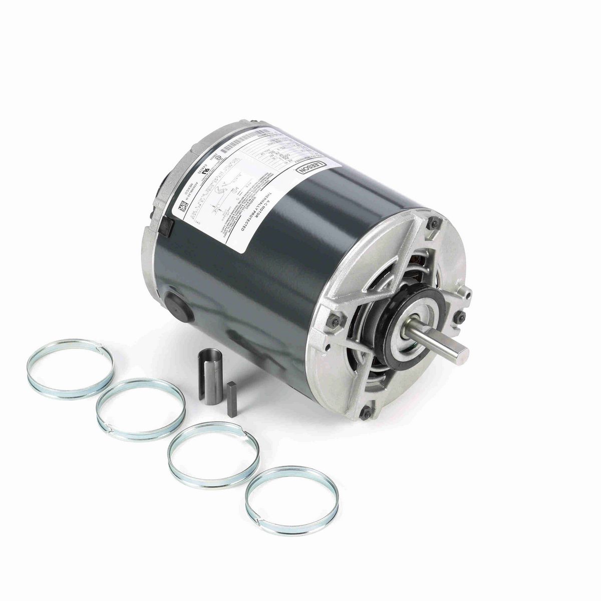 LEESON Fan and Blower Motor, 0.33 HP, 1 Ph, 60 Hz, 115 V, 1800 RPM, 48Y Frame, DP - 4731