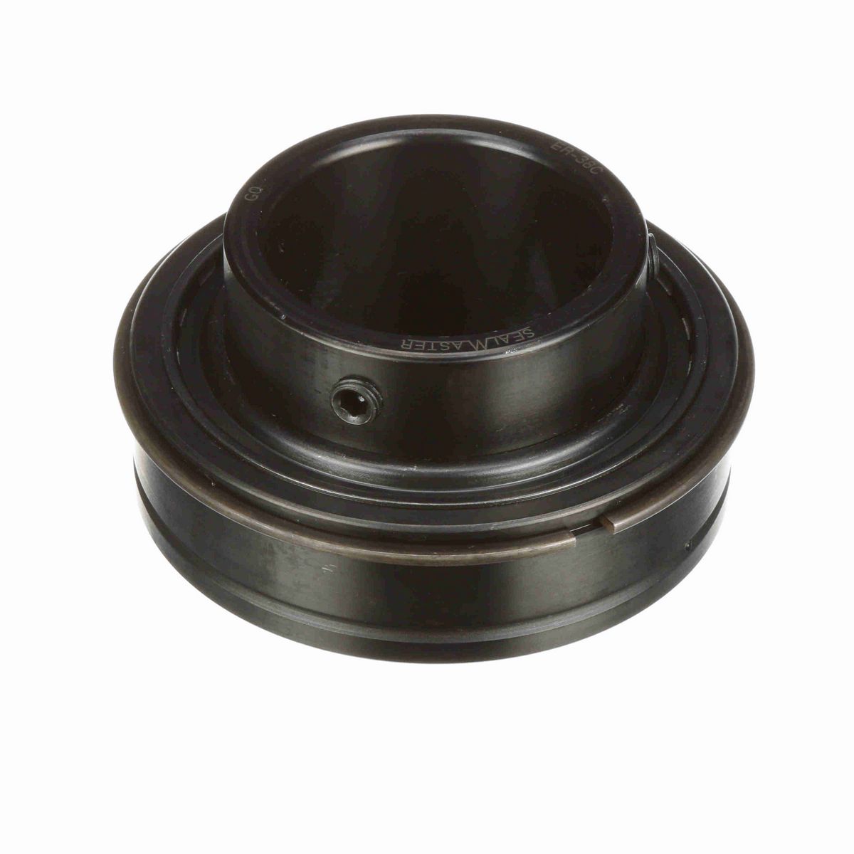 Sealmaster Mounted Insert Only Ball Bearing - 52100 Bearing Steel, Black Oxided - Setscrew Lock - ER-38C