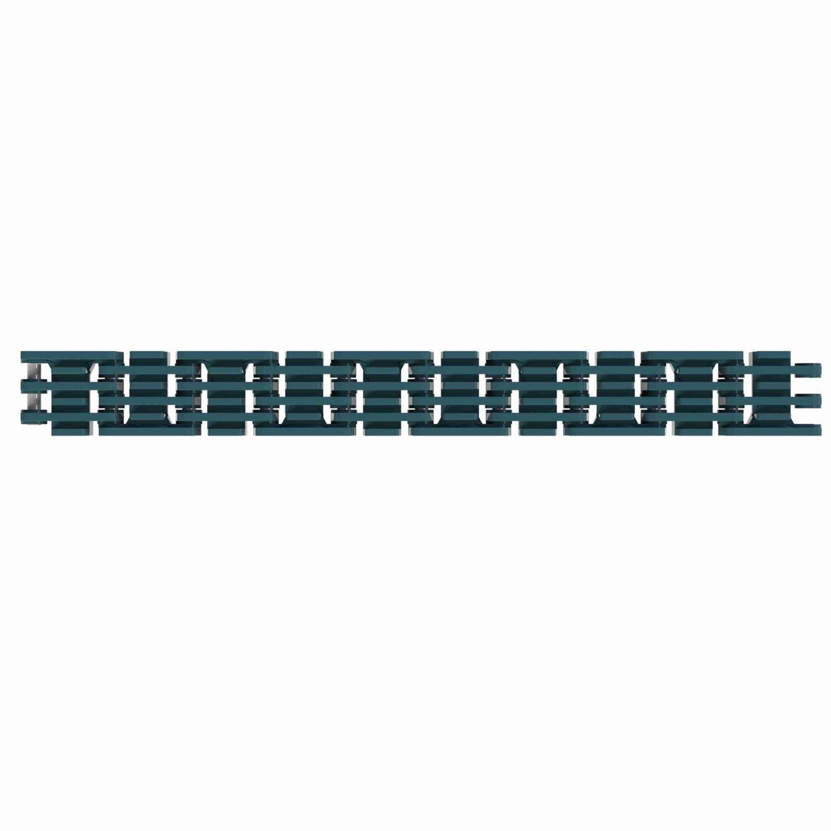 Rexnord 1000RRR Straight Running Raised Rib Rail Track, Material: Green Low Friction Acetal, Width: 28mm, Pitch: 1in - 871.00.03