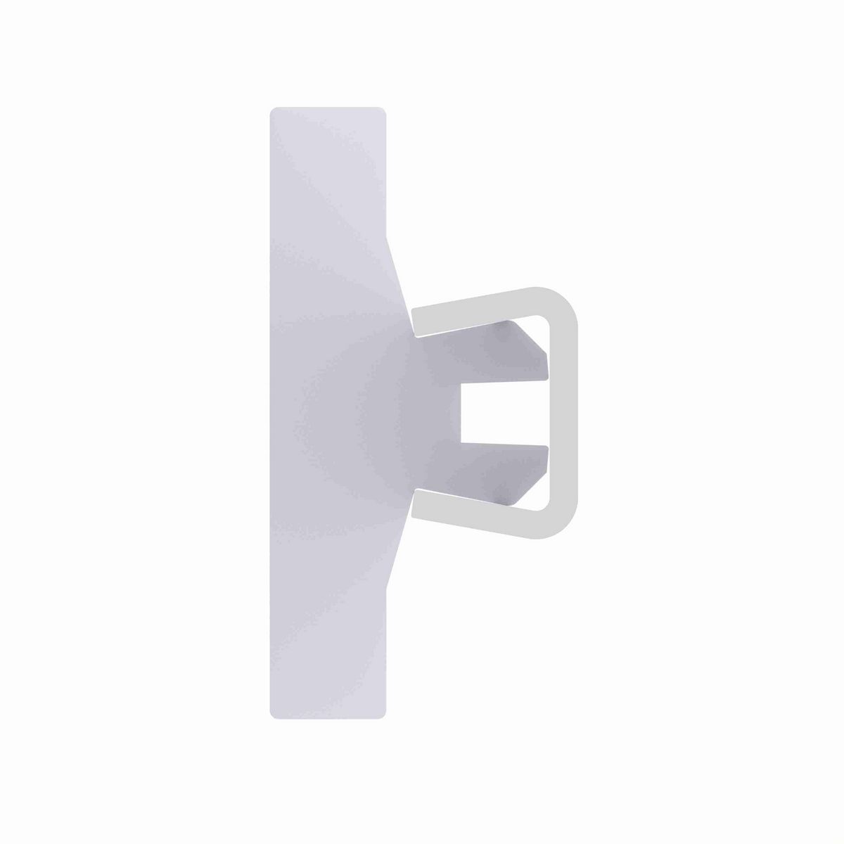 System Plast Tee Guide Rail: 1.6"W X 0.83"H X 240"L White UHMW-PE - VG-SST-1.60-20