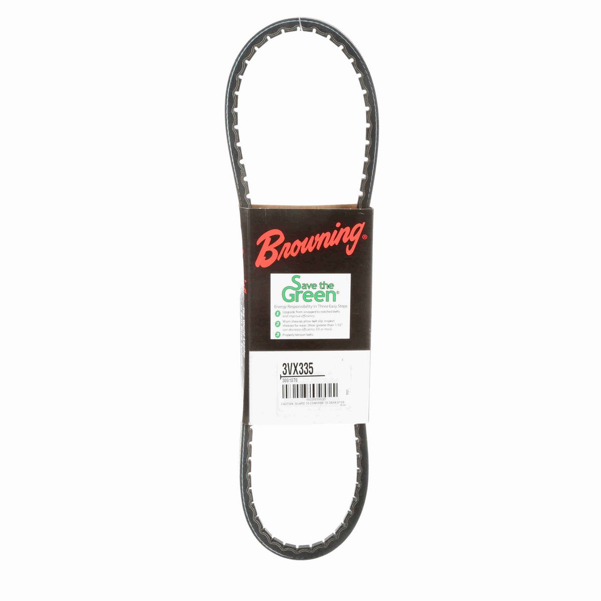 Browning EPDM Notched Belt 98% Efficient - 3VX335