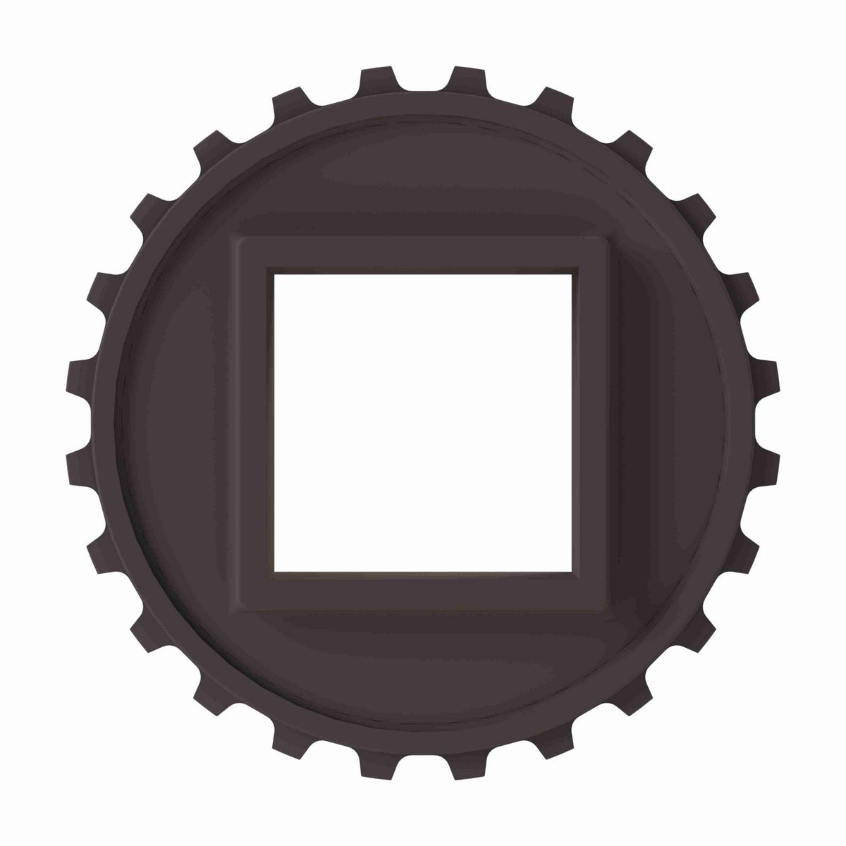 Rexnord 5930 Series Solid One Piece Molded Acetal Sprocket with 24 Teeth and a 2-1/2in Square Bore - 114-698-1