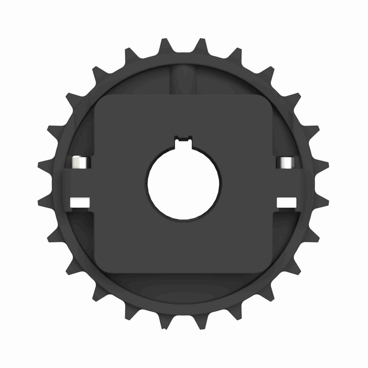 Rexnord 8500 Series Split Molded Nylon Sprocket and a 24 Teeth with 2in Round Shaft-Ready Bore with Keyway & Setscrew - 614-186-20