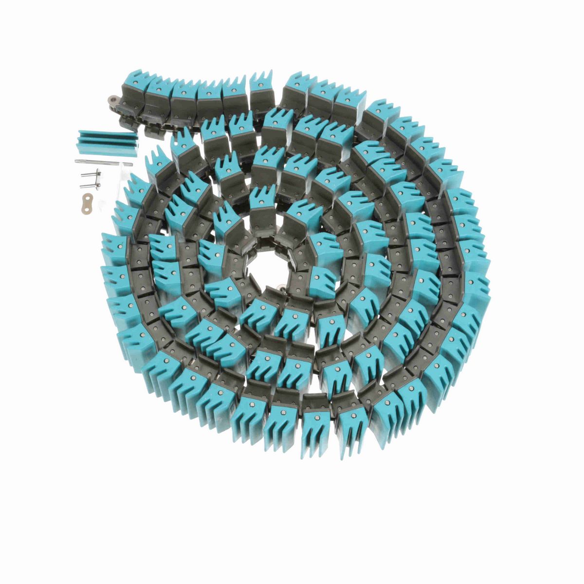 System Plast 1873TAB SideGrip™ Side-flexing, Material: Gray Low Friction, Width: 3.25in, Pitch: 1.5in - LFG1873SS-TAB-K325GS2