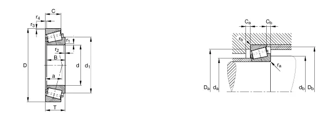 Конические роликовые подшипники HGF 32305-А