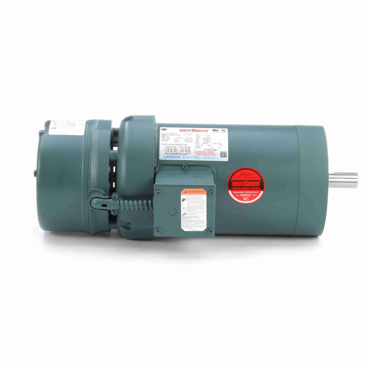 LEESON Brake Motor, 2 HP, 3 Ph, 60 Hz, 230/460 V, 1800 RPM, 145TC Frame, TEFC - 122253.00