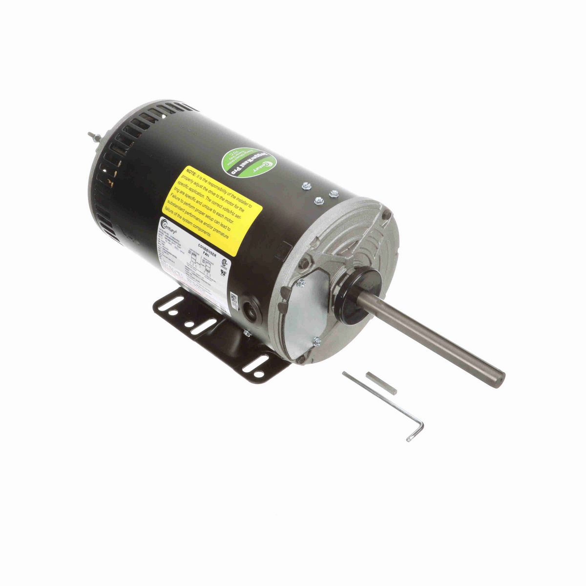 Century JuggerNaut® Pro Condenser Fan Motor, 1.5&1 HP, 3 Ph, 60/50 Hz, 230/460&190/380 V, 56HZ Frame, OPAO - H1054A-PRO