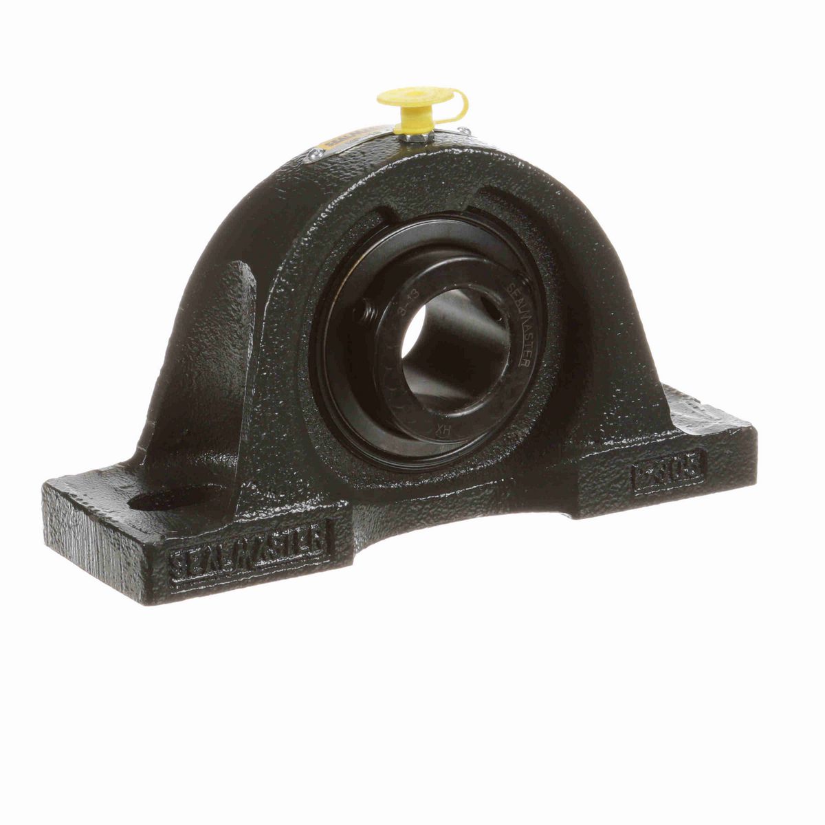 Sealmaster Mounted Cast Iron Two Bolt Pillow Block Ball Bearing - 52100 Bearing Steel, Black Oxided - Setscrew Lock - Air Handling Housing Fit, Noise Tested - MP-19 CXU