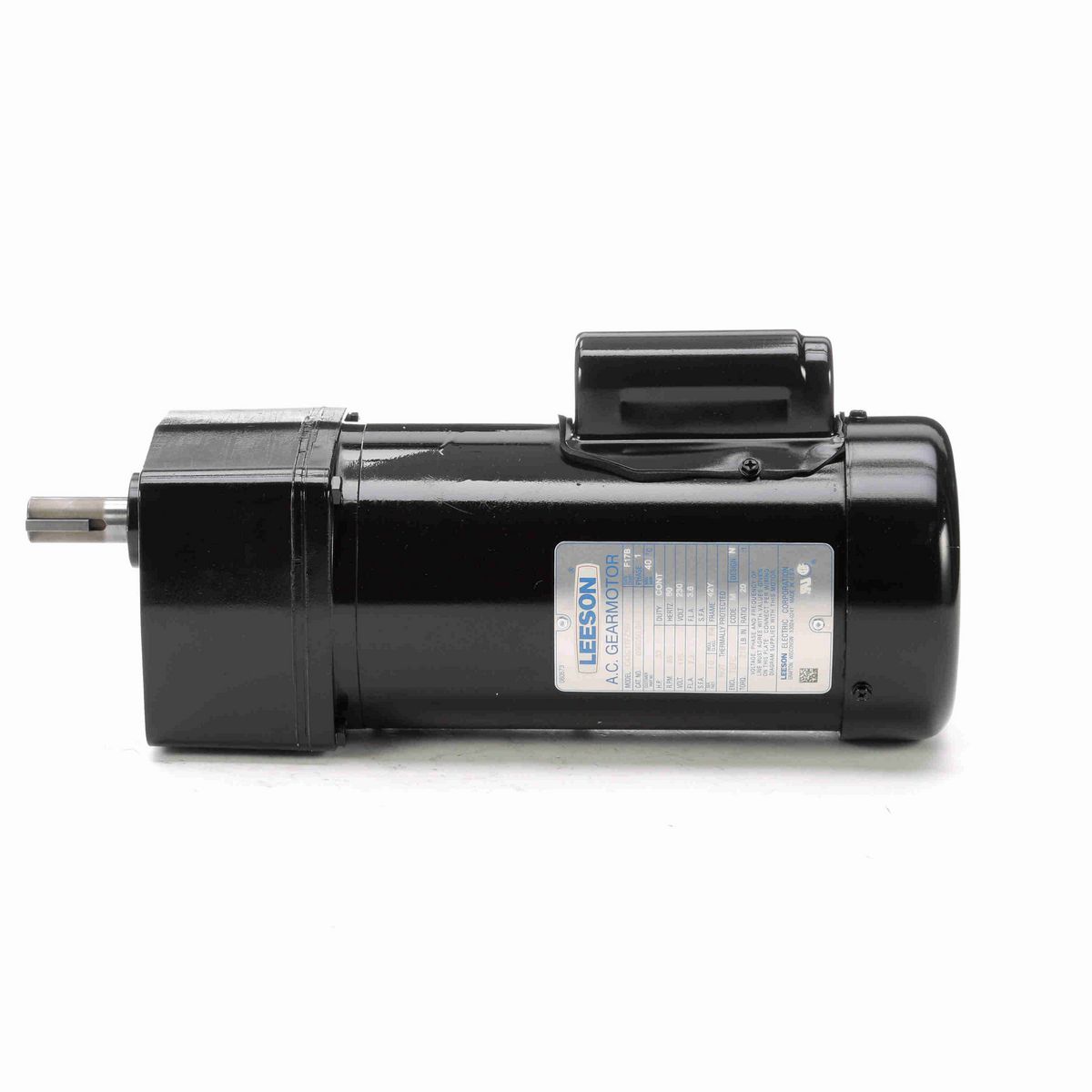 LEESON Parallel Shaft Gearmotor, 0.33 HP, 1 Ph, 60 Hz, 115/230 V, 85 RPM, 42Y Frame, TEFC - 096050.00