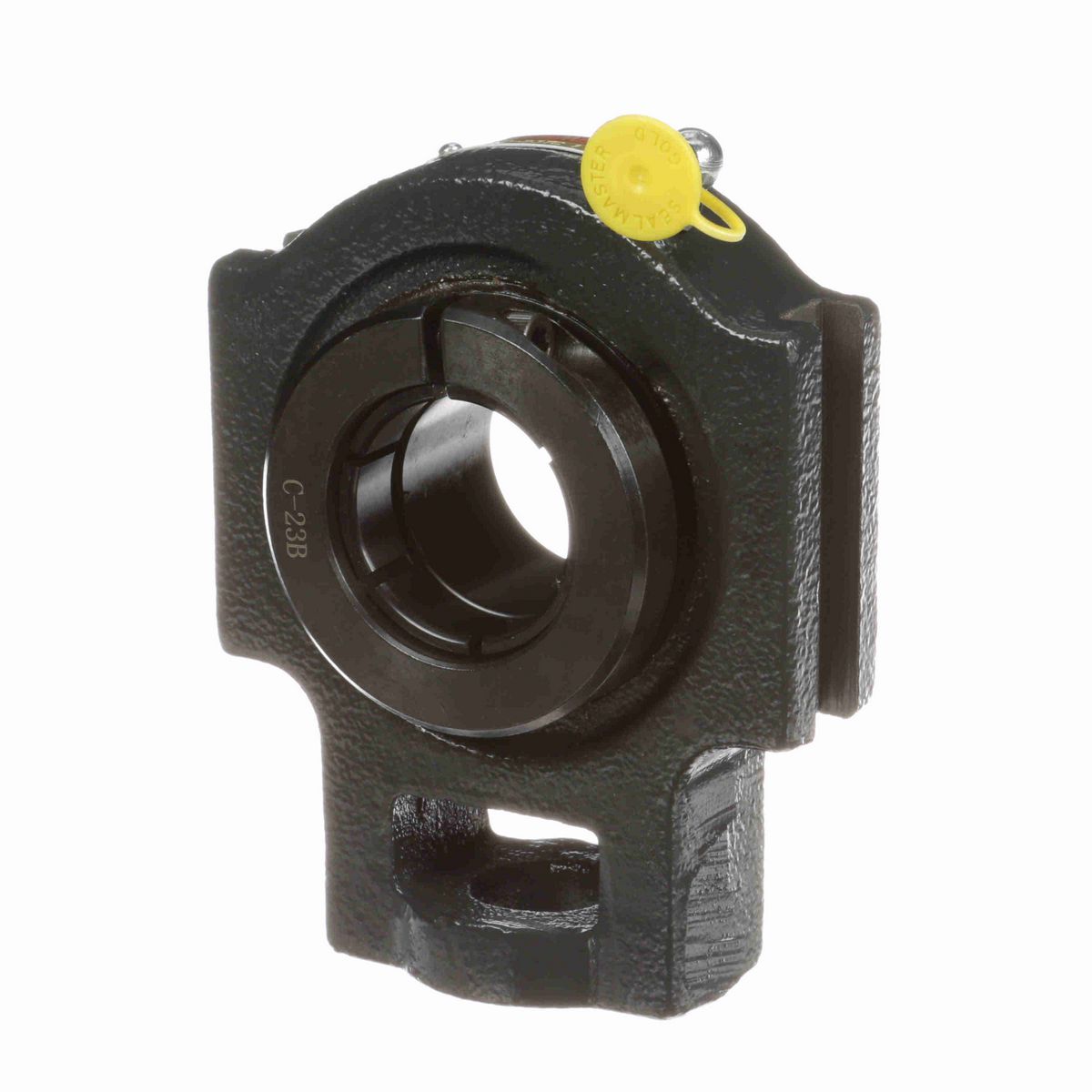 Sealmaster Mounted Cast Iron Wide Slot Take Up Ball Bearing - 52100 Bearing Steel, Black Oxided - Concentric Lock - ST-23TC