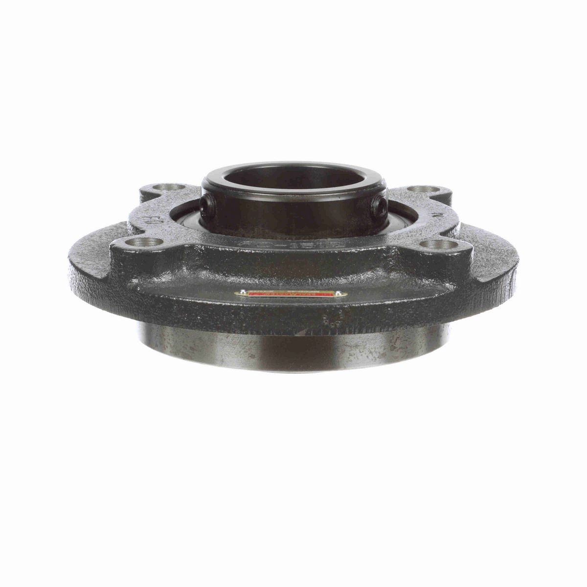 Sealmaster Mounted Cast Iron Flange Cartridge Ball Bearing - 52100 Bearing Steel, Black Oxided - Double Setscrew Lock - MFCD-43