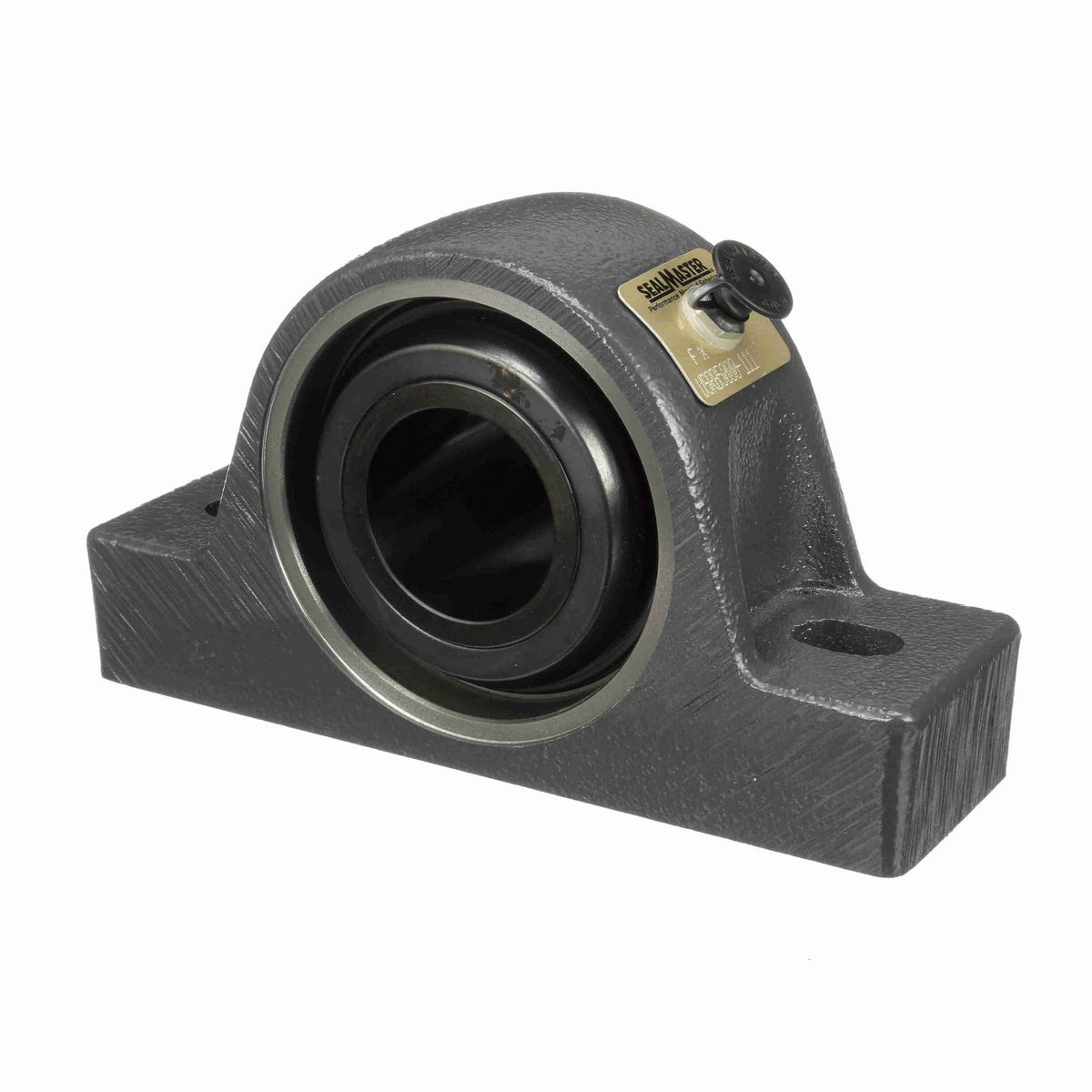 Sealmaster Mounted Cast Iron Two Bolt Pillow Block Spherical Roller - 52100 Bearing Steel, Black Oxided - Collar Mount Lock - USRB5000-111