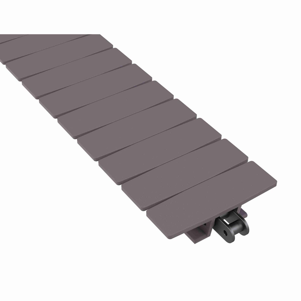 Rexnord 1873TAB Side-flexing Solid Top, Material: Brown High Performance, Width: 4.5in, Pitch: 1.5in - 81426342
