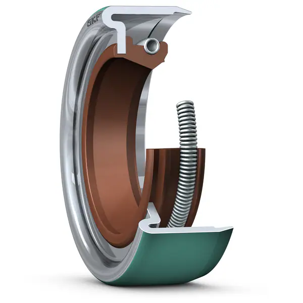 Манжетное уплотнение с металлическим корпусом и кромкой SKF Wave, для жидкой или пластичной смазки SKF 3807