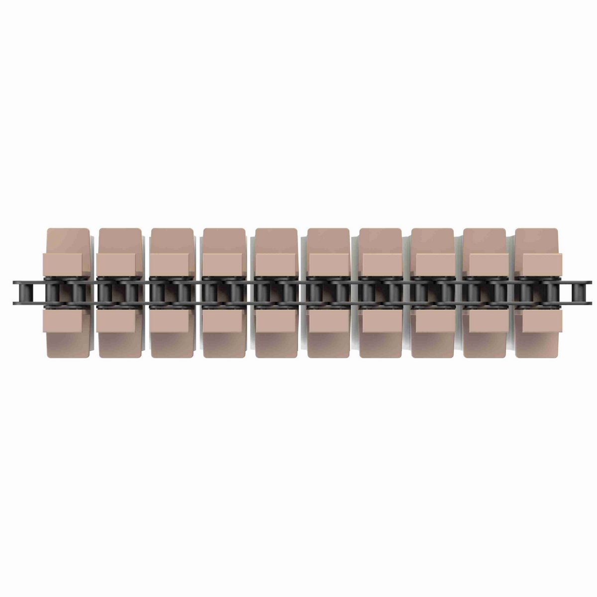 Rexnord 1873TAB SideGrip™ Side-flexing, Material: Tan Low Friction, Width: 3.75in, Pitch: 1.5in - 81451514