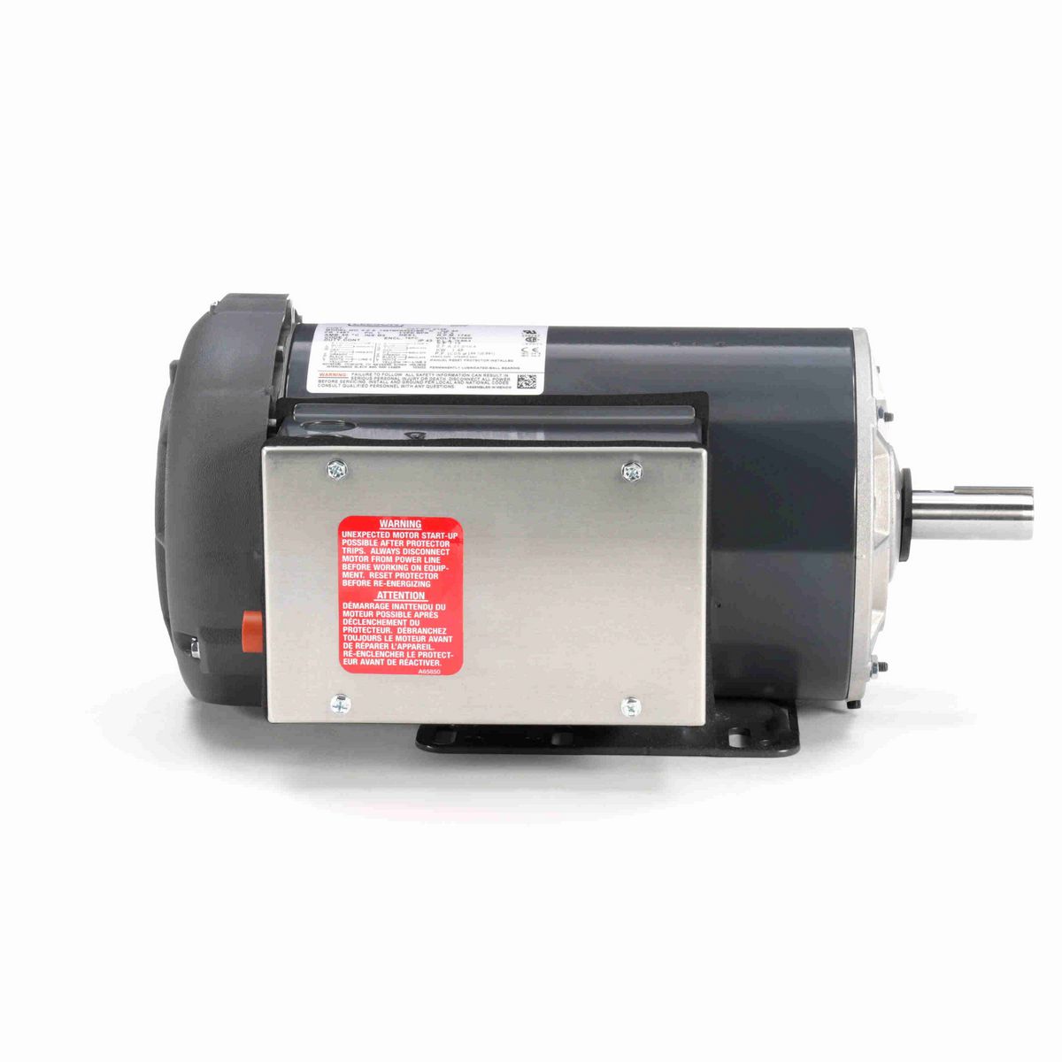 LEESON General Purpose Farm Duty Motor, 2 HP, 1 Ph, 60 Hz, 115/230 V, 1800 RPM, 145T Frame, TEFC - Z128