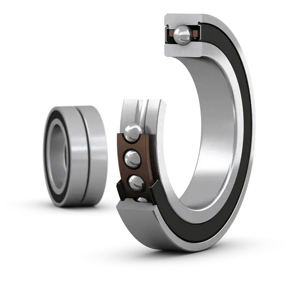 Согласованный комплект двух прецизионных высокоскоростных однорядных радиально-упорных шарикоподшипников типа E с уплотнениями SKF S7009 CE/P4ADBB