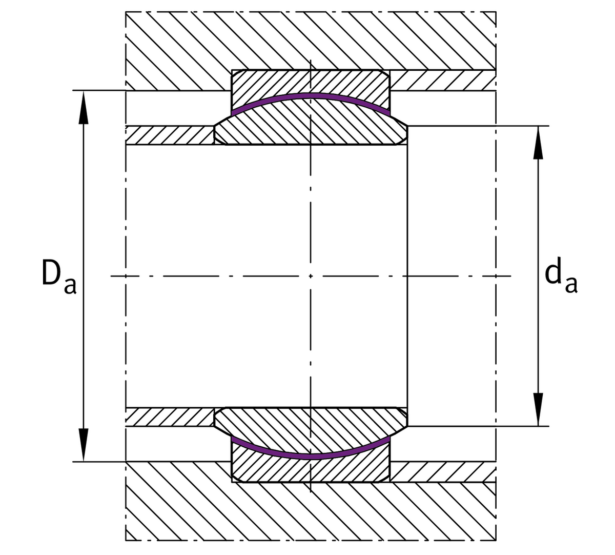 Сферический шарнирный подшипник INA GE25-UK