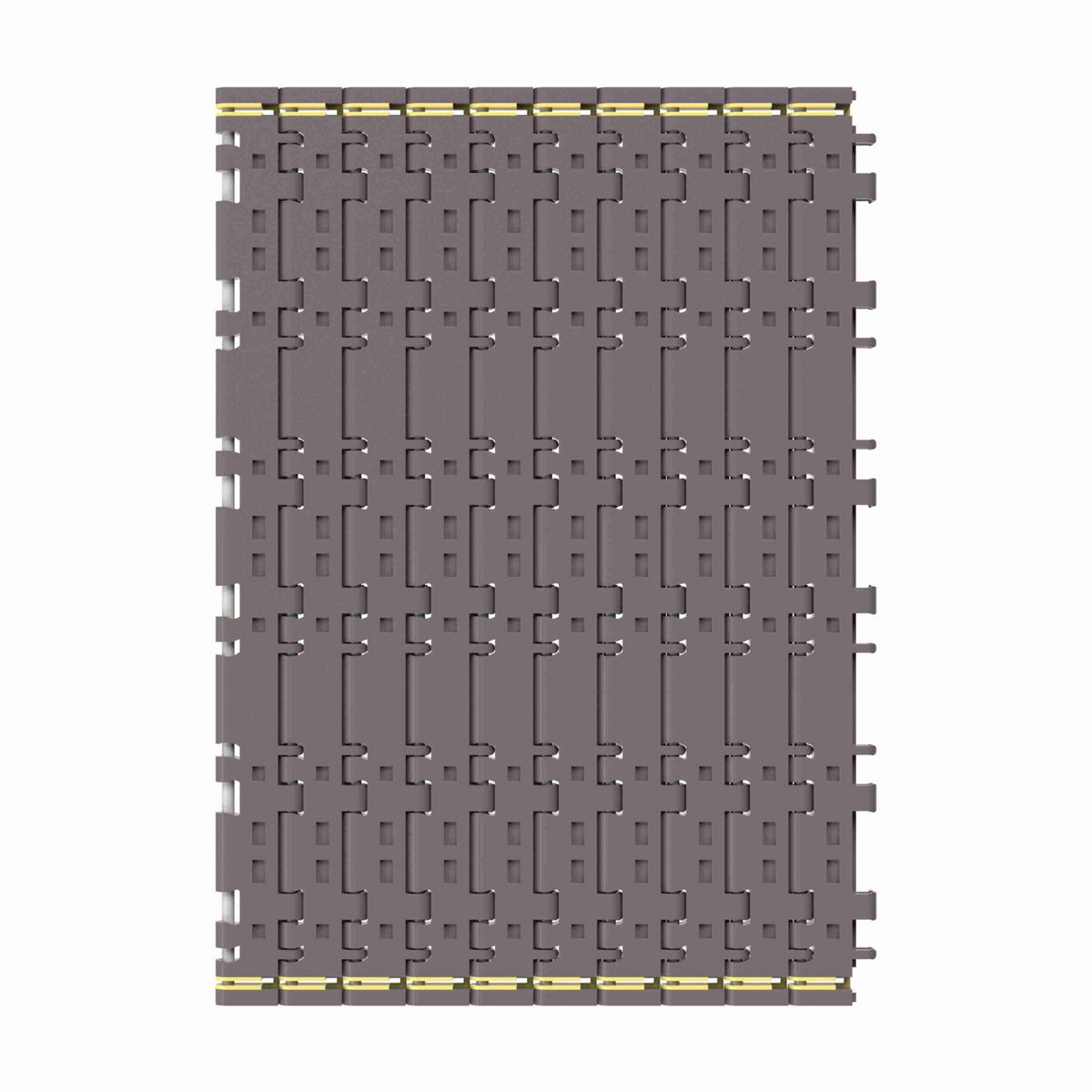 Rexnord 7956NT Side-flexing Flush Grid, Material: Brown High Performance, Width: 18in, Pitch: 1.25in - 81450721