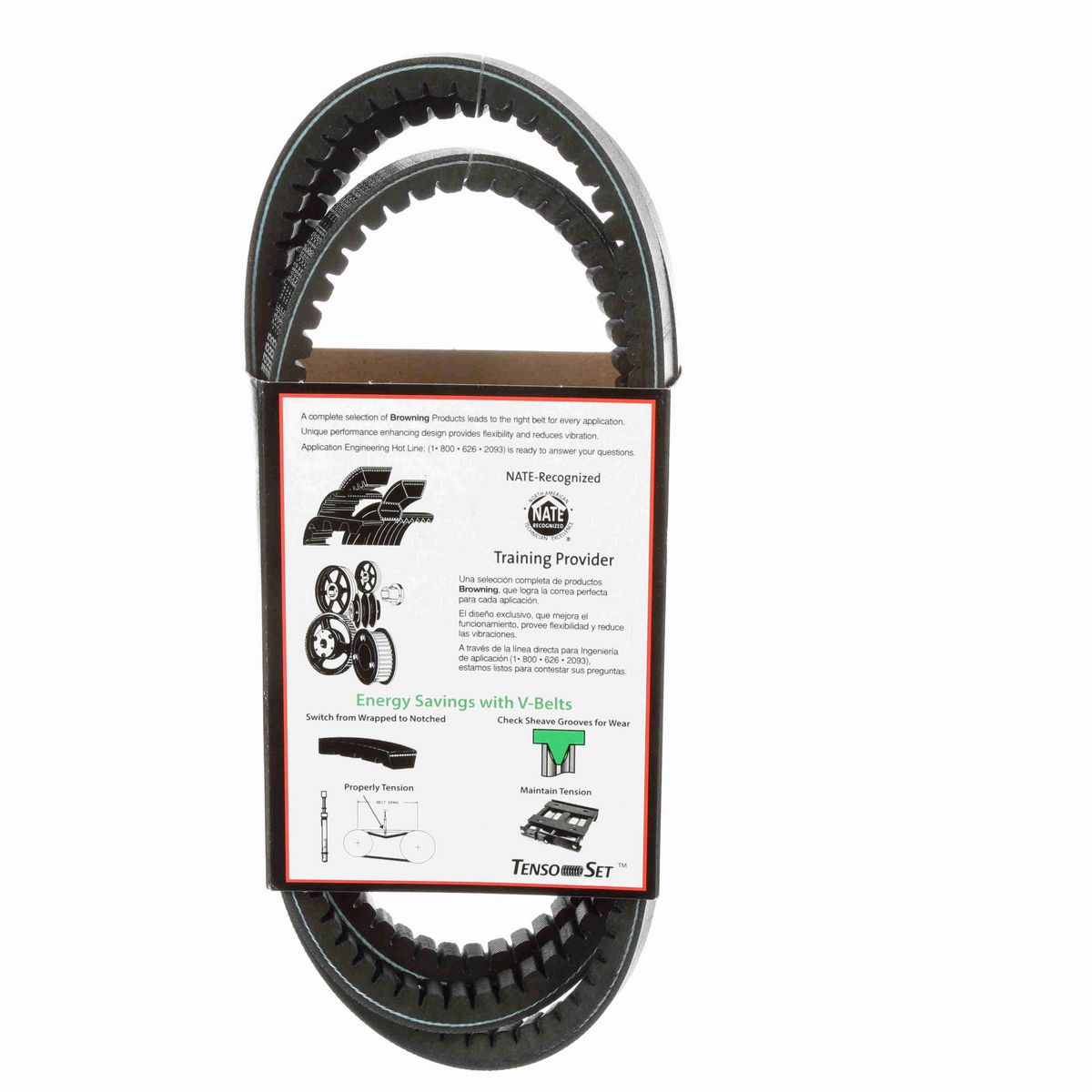 Browning EPDM Notched Belt 98% Efficient - BX77